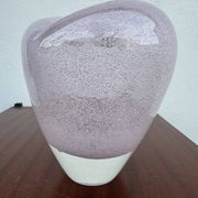 Heart-shaped bubble glass vase from the 1960s.