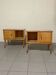 Pair of Maple and Glass Nightstands, Italy, 1950