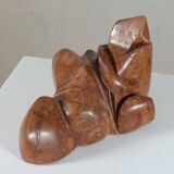 Sculpture en marbre artisanale de forme organique vintage