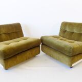 C&B Italia Amanta set of 2 lounge chairs by Mario Bellini 70s