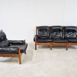 Ensemble de canapés brutalistes vintage, années 1970