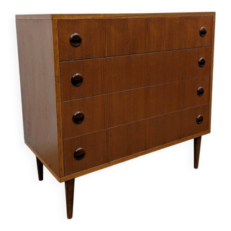 Vintage Scandinavian teak chest of drawers