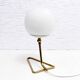 Table or hanging lamp in brass and opal glass 1970