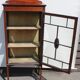 Mahogany one door china cabinet with inlay