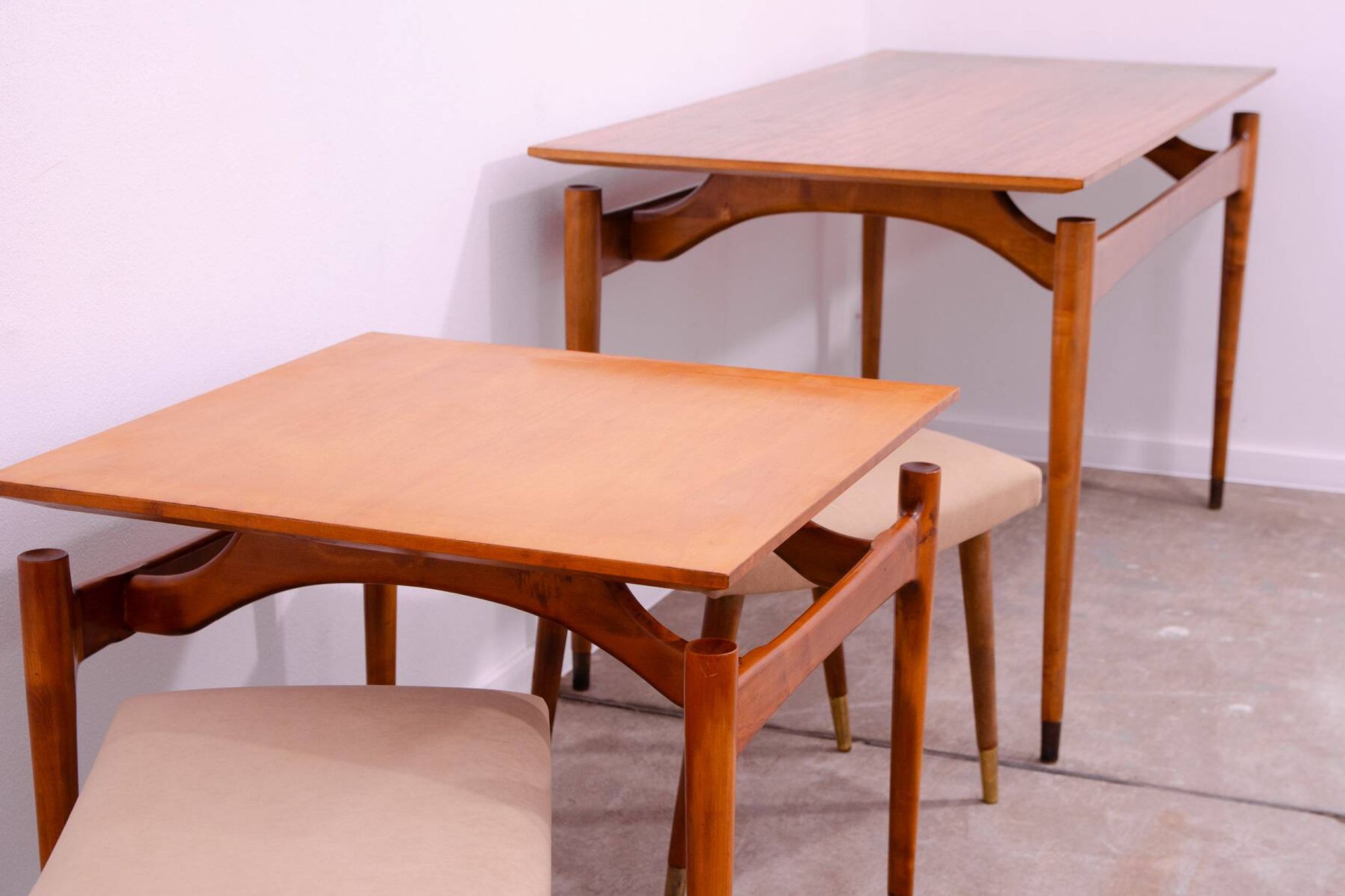 Pair of Scandinavian style stools by Vyčítal and Sedláček, Czechoslovakia, 1960s