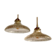 Duo de suspensions Holophane de style bistrot
