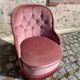 Pink velvet armchair