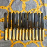 Set of 12 horn-handled knives