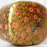 Lacquered & painted "peacock" box