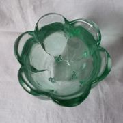 Green glass vase