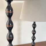 Paire lampes bobines ikea vintage