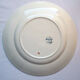 Art nouveau plate by longwy, grey-blue model: eventails