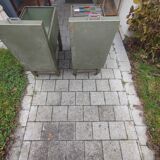 Pair of vintage rolling lockers