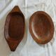 2 plats en bois de coco