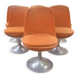 Set of six space-age swivel chairs