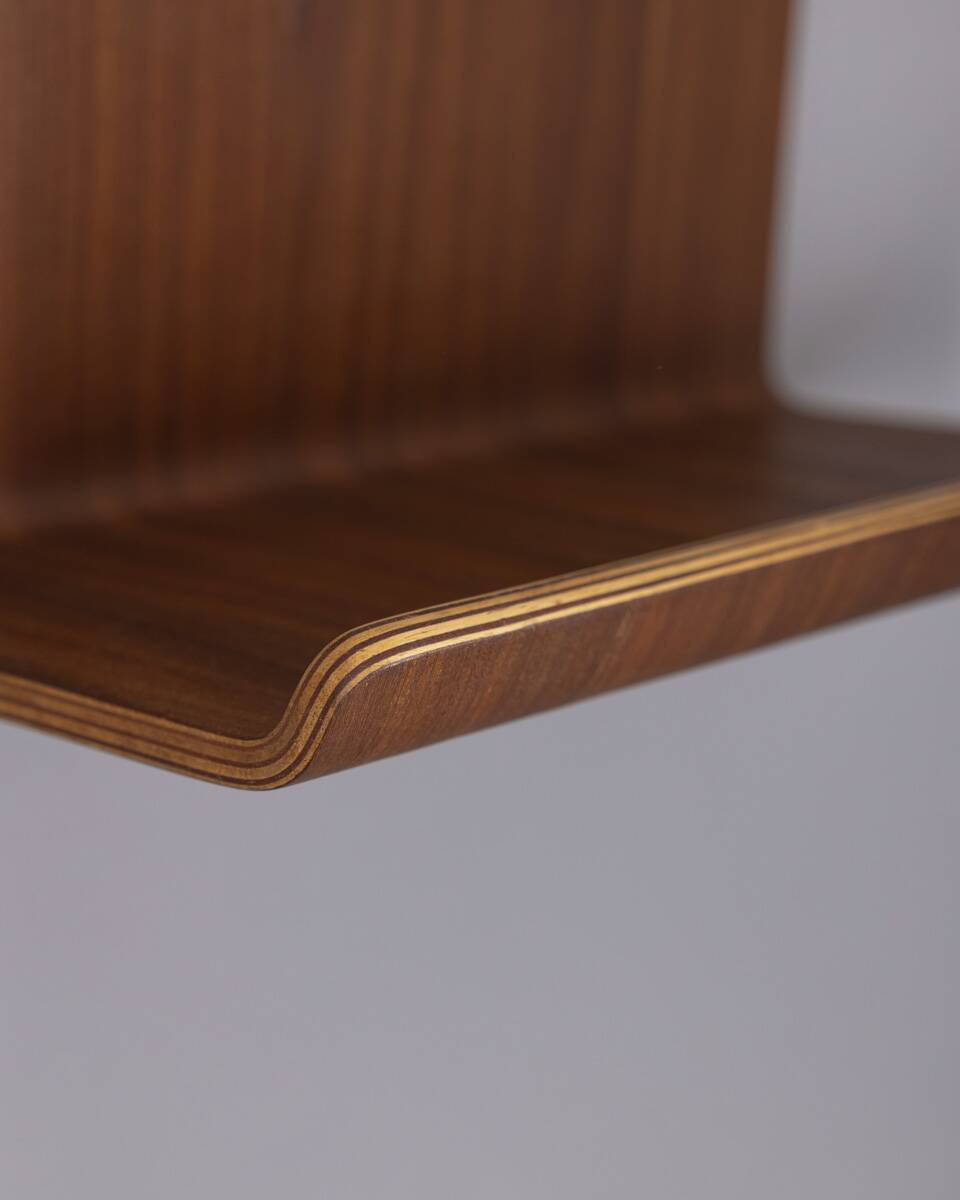 VINTAGE 1960S WALL MIRROR IN TEAK WITH DESIGN BY CAMPO E GRAFFI