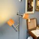 Floor lamp with 2 adjustable orange spots