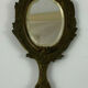 Face to hand in bronze Napoleon III XIXth beveled