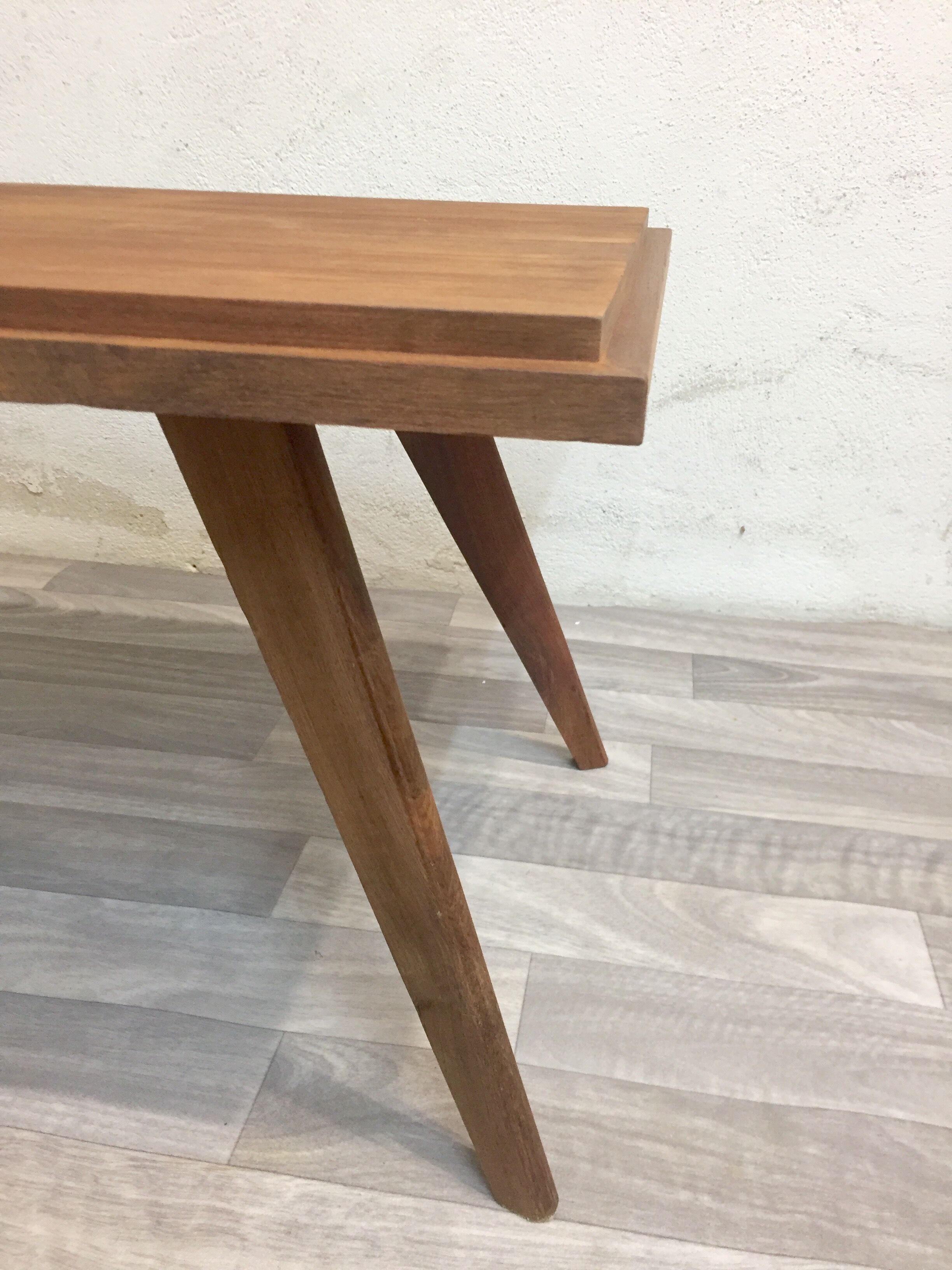 Table basse pieds compas vintage 1960