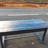 19th century farm table painted and patinated
