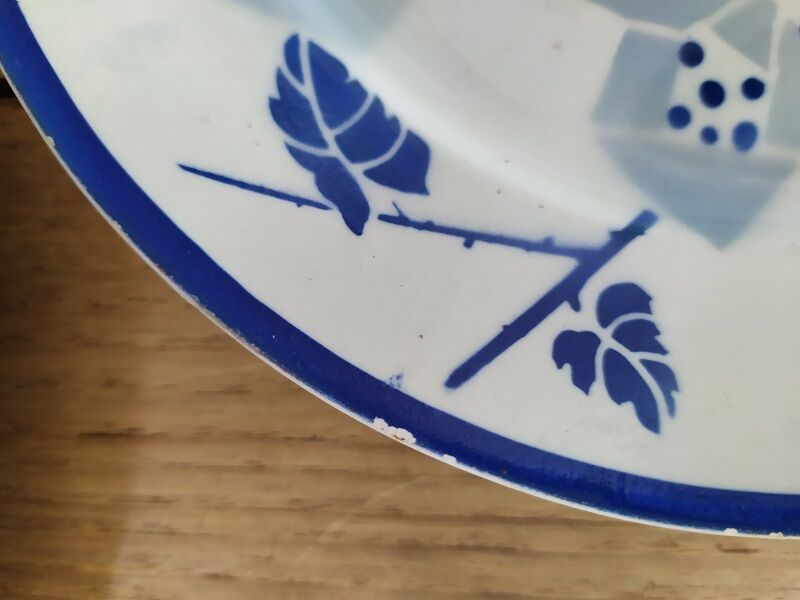 Lunéville Prado Plates Blue Flowers Porcelain Old Lot of 3