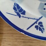 Lunéville Prado Plates Blue Flowers Porcelain Old Lot of 3
