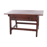 Brutalist 19th century Spanish wooden payment table or side table