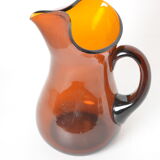 Amber carafe in blown glass