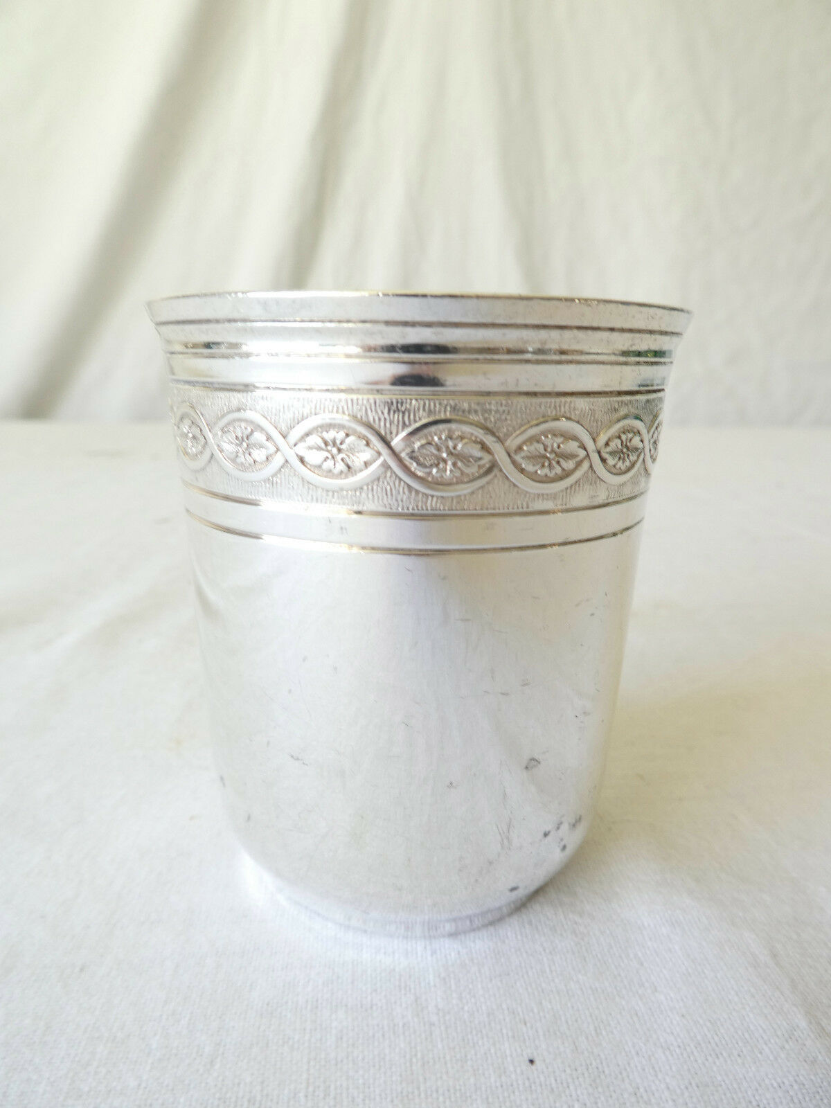 Timbale Christofle in silver metal modele villeroy