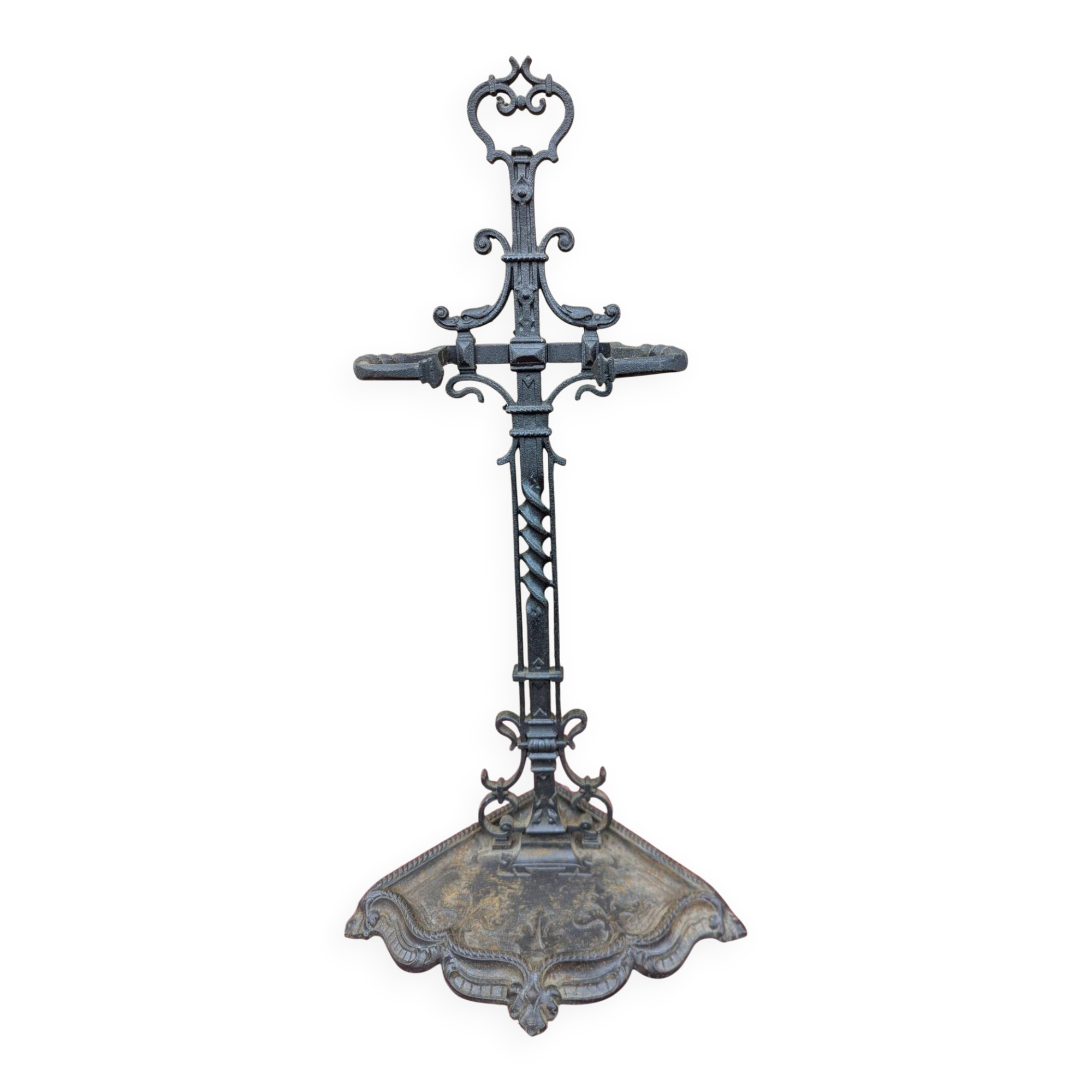 Old Servant Fireplace Umbrella Stand Cast Iron Godin 1865 19th Century