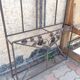 Old Art Deco coat rack in hammered iron
