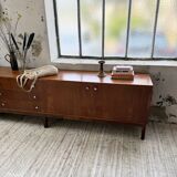 Enfilade teck XL années 60 constructiviste