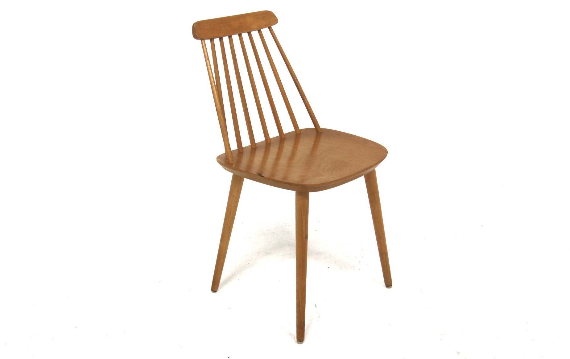 Scandinavian beech chair "Pinnstol", Sweden, 1960