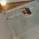 Table XL Laiton massif et Plexiglas-Style Jansen 1970