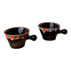 Deux tasses Vallauris céramique irisée