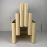 Beige off white Magazine Rack by Giotto Stoppino for Kartell, Italy, 1970s