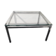 Chrome metal coffee table with a glass top from the 1970s.