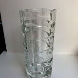 Vase en verre cristal moulé art déco