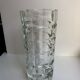 Art deco molded crystal glass vase