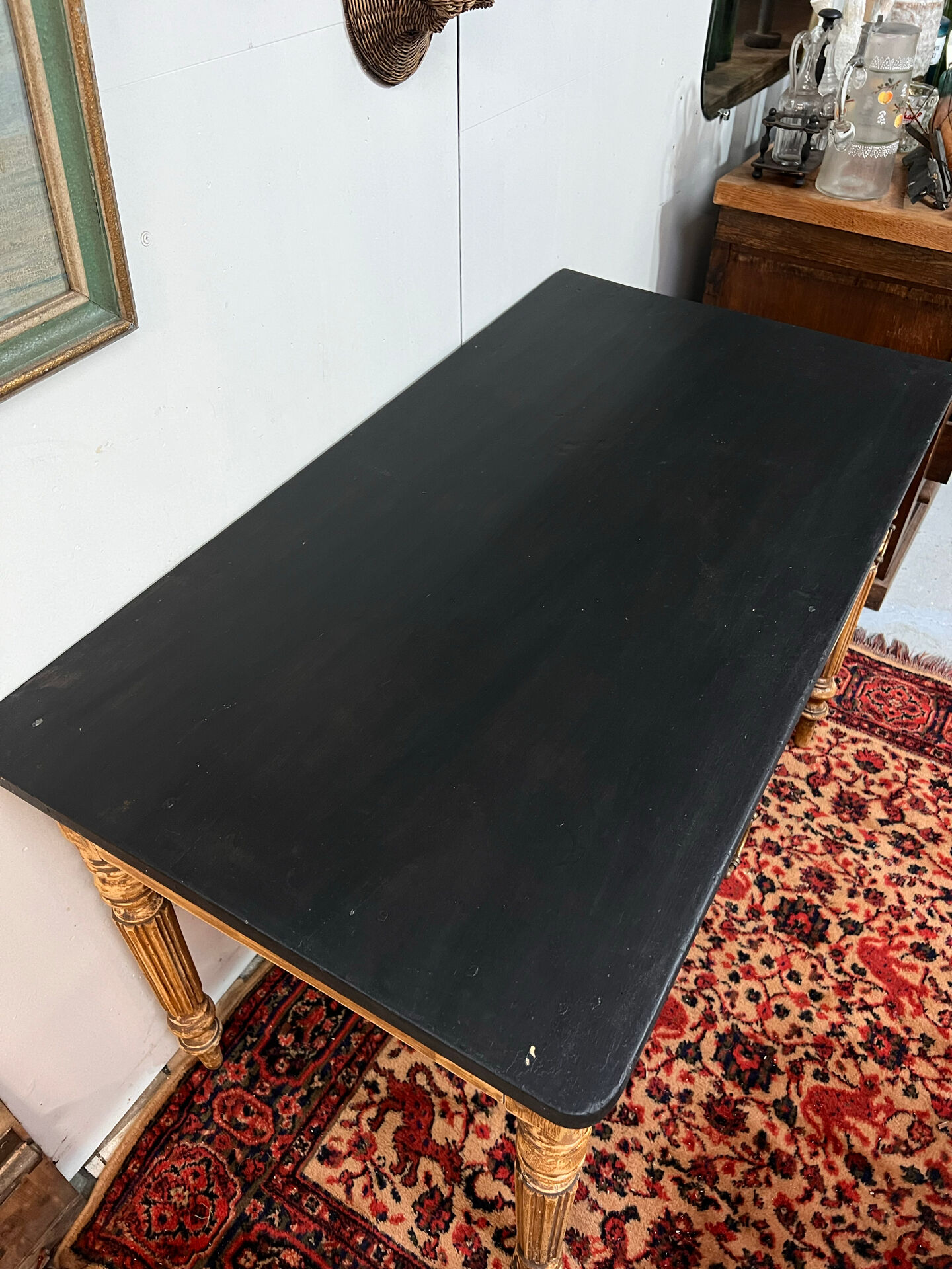 Ancienne table de cuisine en sapin