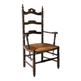 Fauteuil en bois et paille