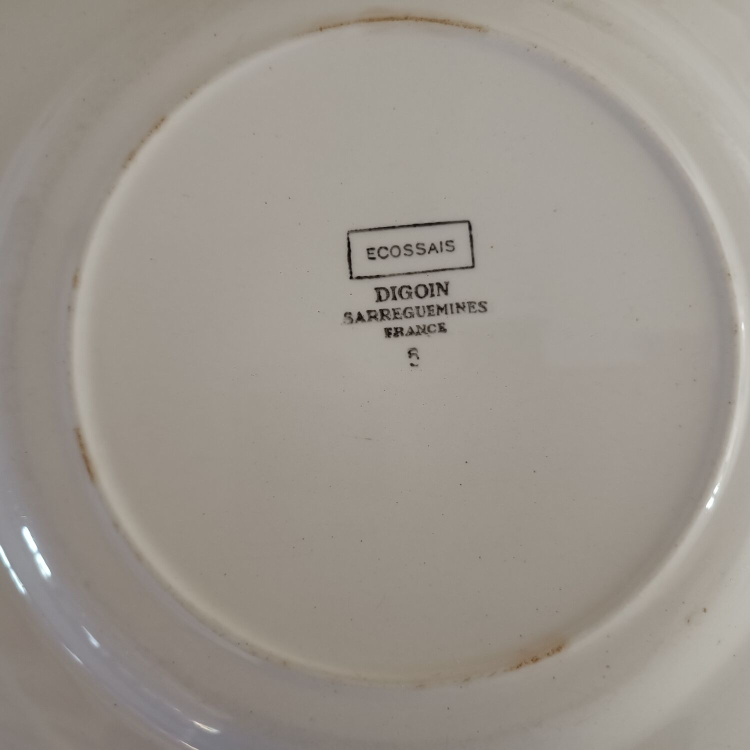 Lot de 2 assiettes Digoin Sarreguemines