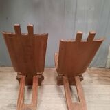 Pair of African seats