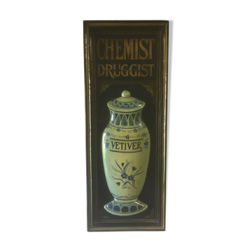 Panneau en relief en bois "Chemist Druggist" de Country corner