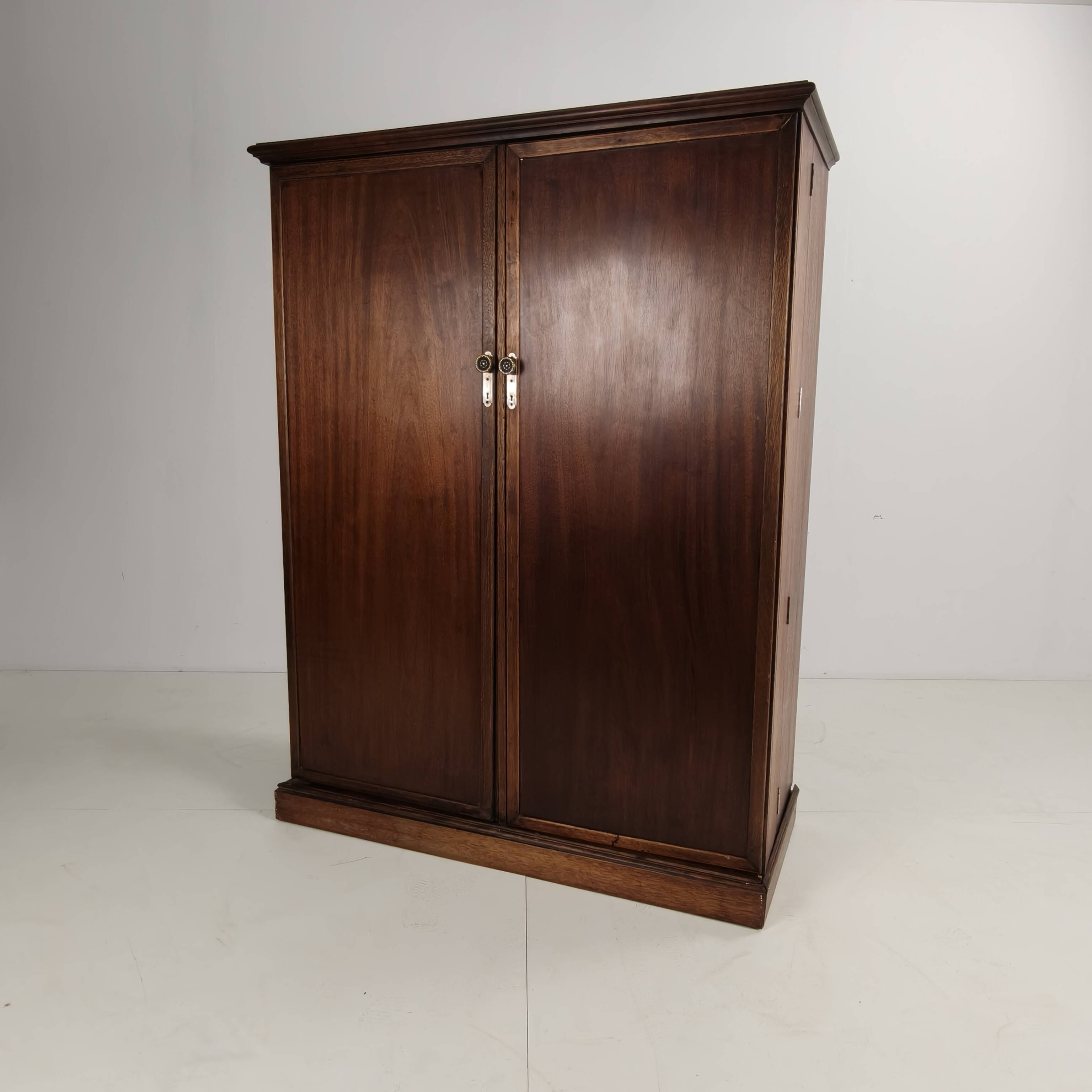 1920s Mahogany and Oak Compactom Ltd Gentleman’s Wardrobe