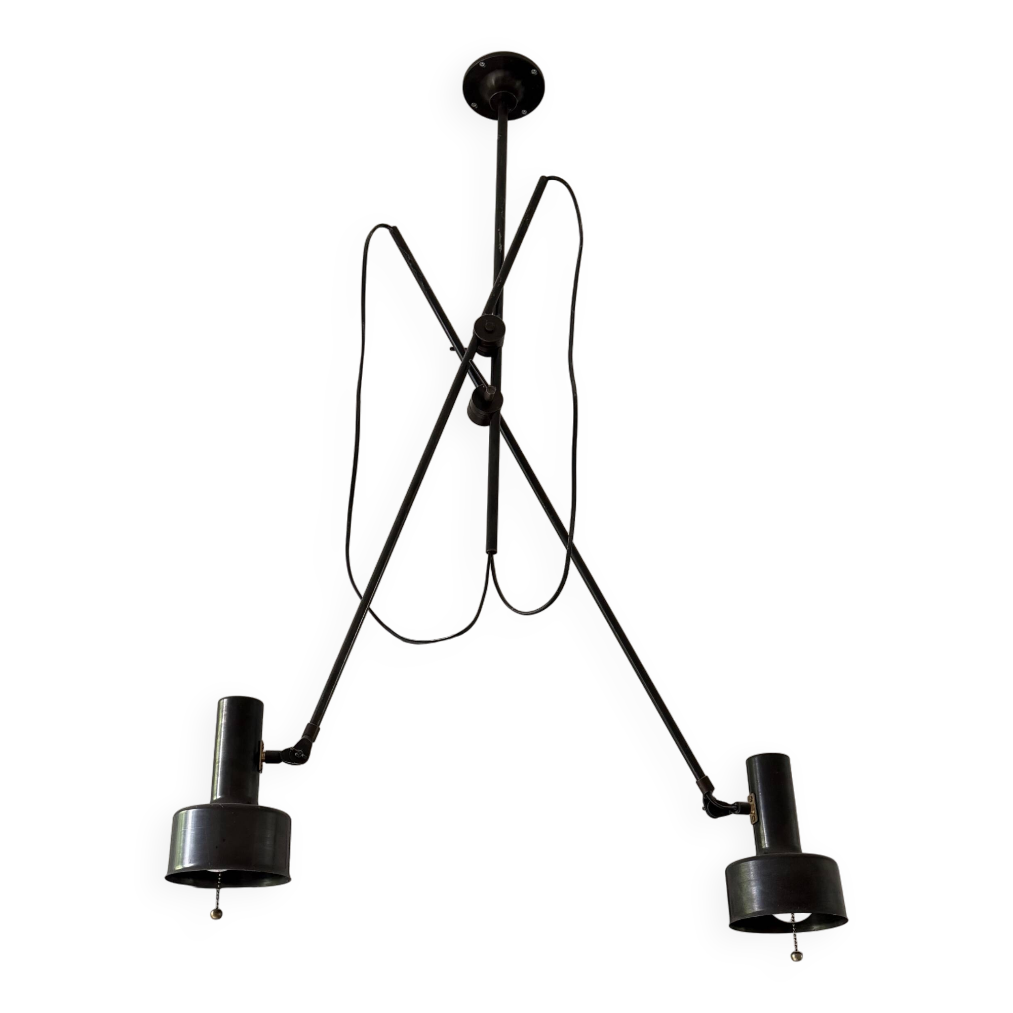 Plafonnier 2 bras ajustable