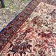 Tapis persan ispahan fait main scène chasse royale laine coton 160x110cm