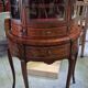Desk - Display cabinet in the style of Louis XV with marquetry.