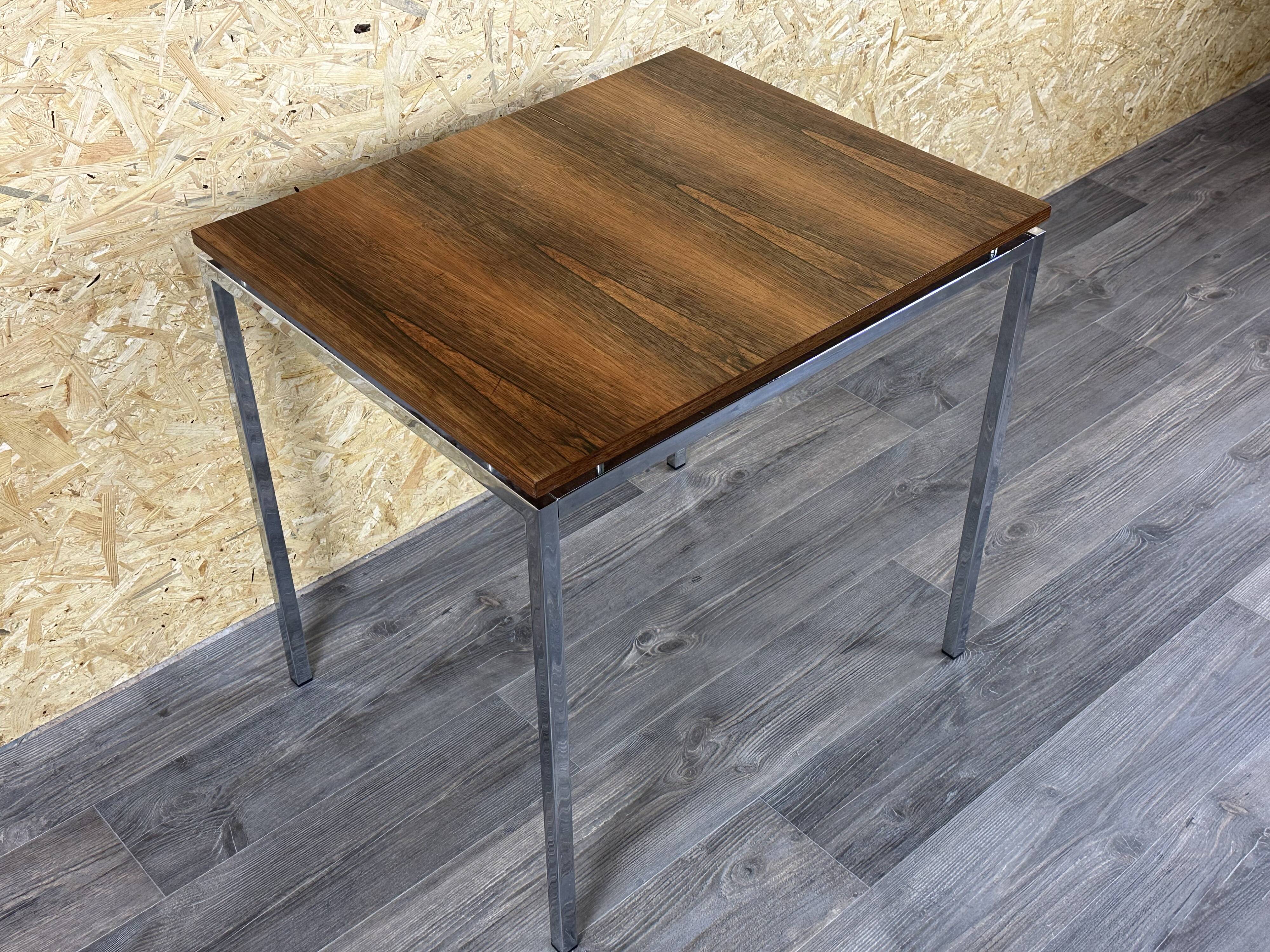 60s 70s teak office table desk chrome frame Danish design