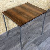 60s 70s teak office table desk chrome frame Danish design